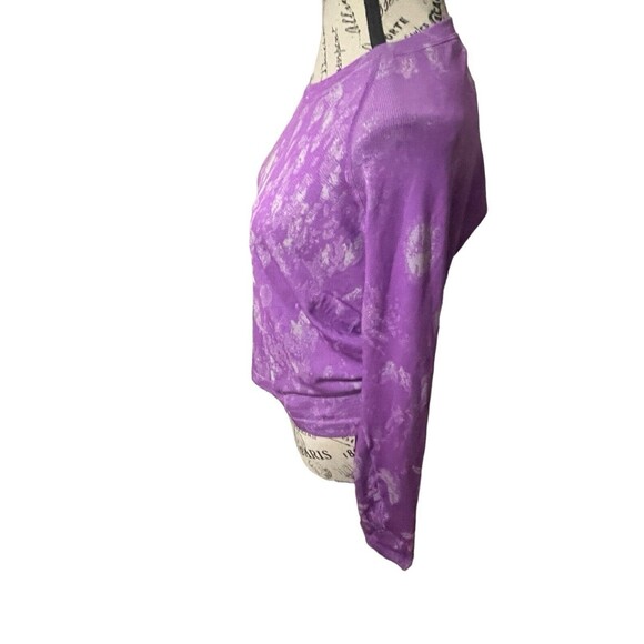 Lululemon Run Swiftly 2.0 Tech Long Sleeve Shirt Top Purple White Tie Dye Sz 10 - Picture 2 of 11